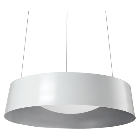 Kuzco Lighting Single Lamp Led Pendant With Black/Gold Or White/Silver Shade 401207WH-LED